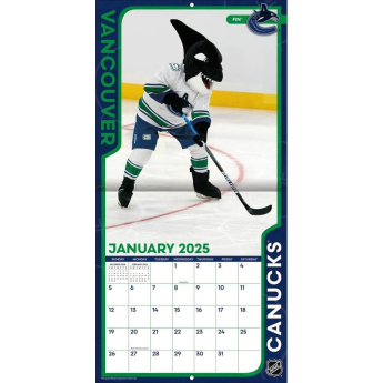 NHL продукти календар Mascots 2025 Wall Calendar