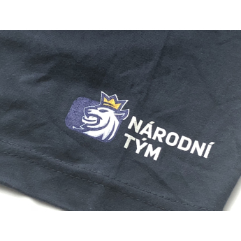 Отбори по хокей мъжка тениска navy Czech Ice Hockey logo lion