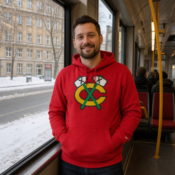 Chicago Blackhawks мъжки суитшърт с качулка Primary Logo Graphic Hoodie red