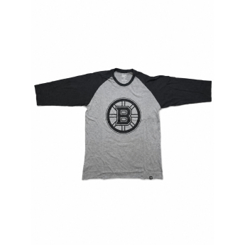 Boston Bruins мъжка тениска с дълъг ръкав NHL 3/4 Sleeve Grey Two Tone Logo