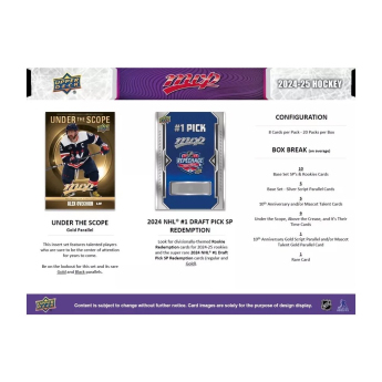 NHL кутии хокей карти NHL 2024-25  Upper Deck MVP Hockey Hobby Box