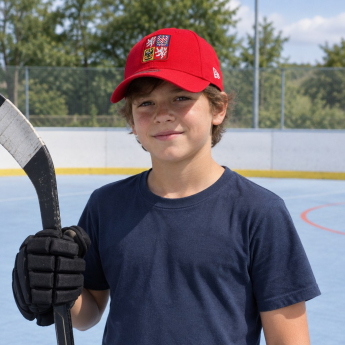 Отбори по хокей детска бейзболна шапка с козирка Czech republic 940K Core 9forty kids red