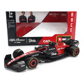 Модели на автомобили и мотоциклети модел 1/43 Alfa Romeo F1 C43 Guanyu Zhou #24 2023