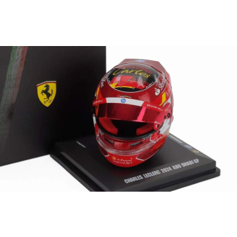 Модели на автомобили и мотоциклети Модел на каска 1:5 Charles Leclerc - SF Abu Dhabi 2024