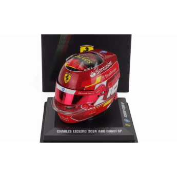 Модели на автомобили и мотоциклети Модел на каска 1:5 Charles Leclerc - SF Abu Dhabi 2024