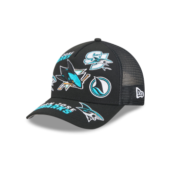 San Jose Sharks баскетболна шапка с козирка NHL 9FORTY M-Crown A-Frame Trucker All Over