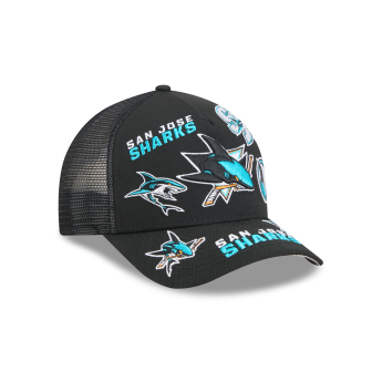 San Jose Sharks баскетболна шапка с козирка NHL 9FORTY M-Crown A-Frame Trucker All Over