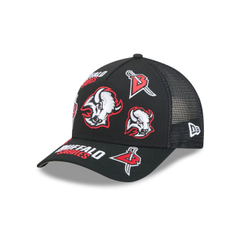 Buffalo Sabres баскетболна шапка с козирка NHL 9FORTY M-Crown A-Frame Trucker All Over black