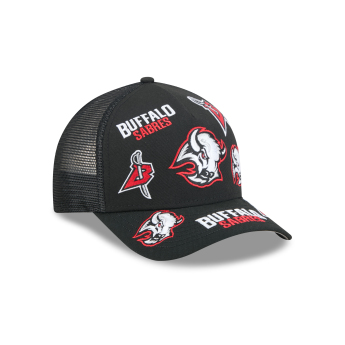 Buffalo Sabres баскетболна шапка с козирка NHL 9FORTY M-Crown A-Frame Trucker All Over black