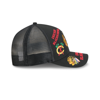 Chicago Blackhawks баскетболна шапка с козирка NHL 9FORTY M-Crown A-Frame Trucker All Over
