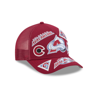 Colorado Avalanche баскетболна шапка с козирка NHL 9FORTY M-Crown A-Frame Trucker All Over burgundy