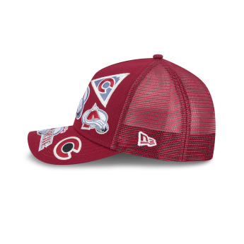 Colorado Avalanche баскетболна шапка с козирка NHL 9FORTY M-Crown A-Frame Trucker All Over burgundy