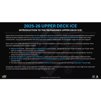NHL кутии хокей карти NHL 2025-26 Ice Hockey Hobby Box