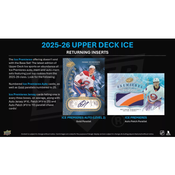 NHL кутии хокей карти NHL 2025-26 Ice Hockey Hobby Box