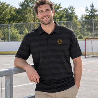 Boston Bruins мъжка поло тениска Antigua Compass Black