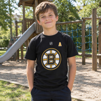 Boston Bruins детска тениска David Pastrňák Flat Alt.Captains N&N B