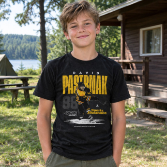 Boston Bruins детска тениска David Pastrnak #88 Sports Illustrated WHT 500 Level