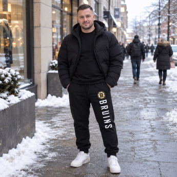 Boston Bruins мъжки спортен панталон NHL Headline Pants Letter black