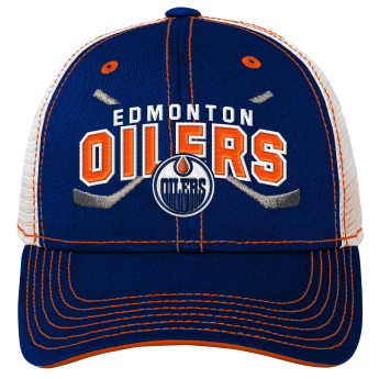 Edmonton Oilers детска бейзболна шапка с козирка Lockup Meshback Adjustable