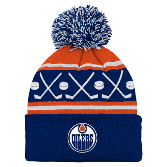 Edmonton Oilers детска зимна шапка Face-Off Cuff Pom
