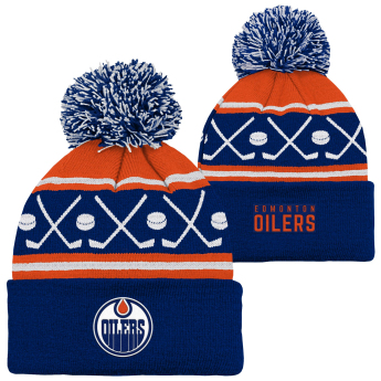 Edmonton Oilers детска зимна шапка Face-Off Cuff Pom