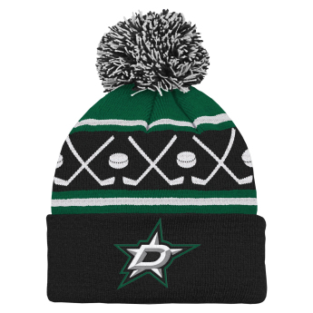 Dallas Stars детска зимна шапка Face-Off Cuff Pom