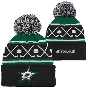 Dallas Stars детска зимна шапка Face-Off Cuff Pom