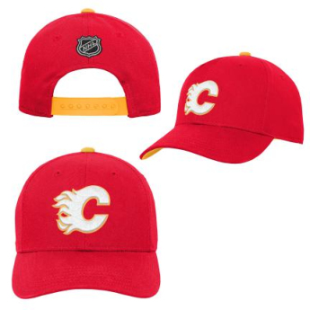 Calgary Flames детска бейзболна шапка с козирка Precurved Snap