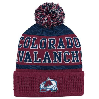Colorado Avalanche детска зимна шапка Puck Pattern Cuffed Pom