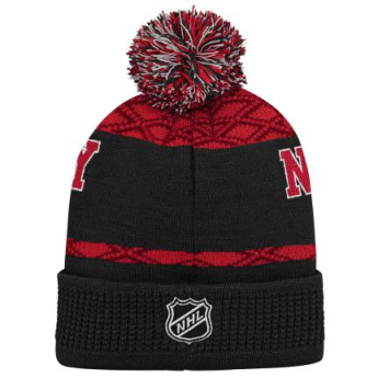 New Jersey Devils детска зимна шапка Puck Pattern Cuffed Pom