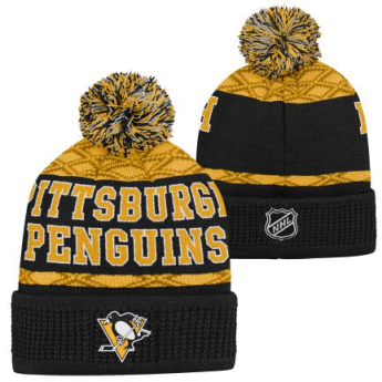 Pittsburgh Penguins детска зимна шапка Puck Pattern Cuffed Pom