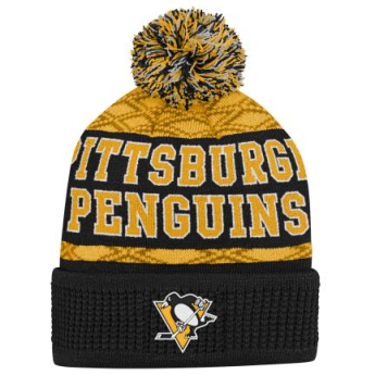 Pittsburgh Penguins детска зимна шапка Puck Pattern Cuffed Pom