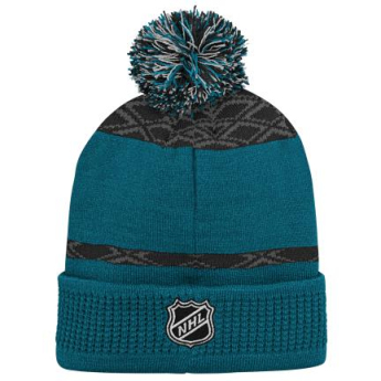 San Jose Sharks детска зимна шапка Puck Pattern Cuffed Pom