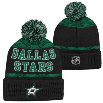 Dallas Stars детска зимна шапка Puck Pattern Cuffed Pom