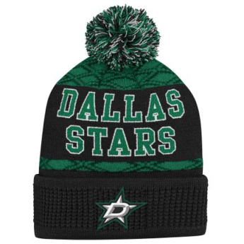 Dallas Stars детска зимна шапка Puck Pattern Cuffed Pom