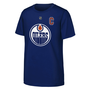 Edmonton Oilers детска тениска NHL Flat Captains Name & Number Short Sleeve Cotton