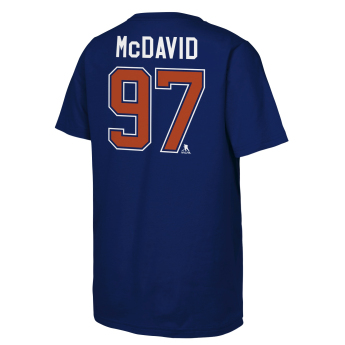 Edmonton Oilers детска тениска NHL Flat Captains Name & Number Short Sleeve Cotton