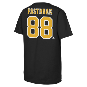 Boston Bruins детска тениска David Pastrnak #88 NHL Flat Name & Number Short Sleeve Cotton
