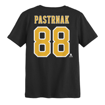Boston Bruins детска тениска David Pastrnak #88 NHL Flat Name & Number Short Sleeve