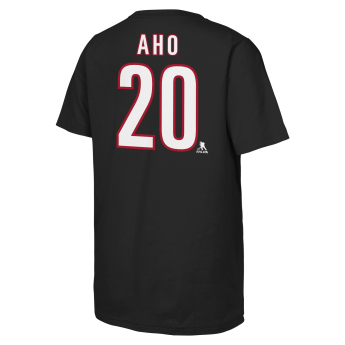 Carolina Hurricanes детска тениска Sebastian Aho #20 NHL Flat Name & Number Short Sleeve Cotton