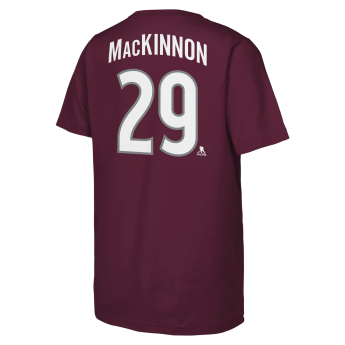 Colorado Avalanche детска тениска Nathan MacKinnon #29 NHL Flat Name & Number Short Sleeve Cotton