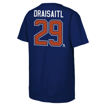 Edmonton Oilers детска тениска Leon Draisaitl #29 NHL Flat Name & Number Short Sleeve Cotton