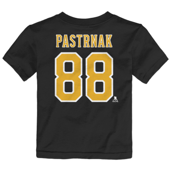 Boston Bruins детска тениска David Pastrnak #88 NHL Flat Name & Number Short