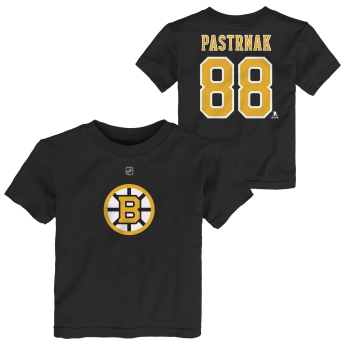 Boston Bruins детска тениска David Pastrnak #88 NHL Flat Name & Number Short