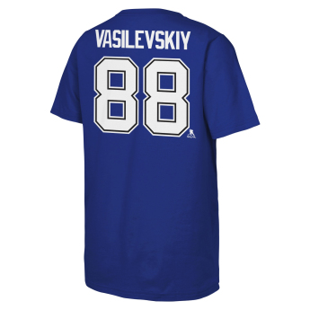 Tampa Bay Lightning детска тениска Andrei Vasilevskiy #88 NHL Flat Name & Number Short Sleeve