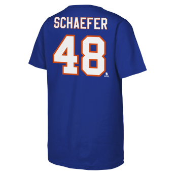 New York Islanders детска тениска Matthew Schaefer #48 NHL Flat Name & Number Short Sleeve Cotton
