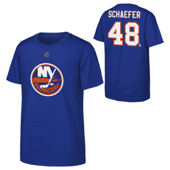 New York Islanders детска тениска Matthew Schaefer #48 NHL Flat Name & Number Short Sleeve Cotton