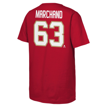 Florida Panthers детска тениска Brad Marchand #63 NHL Flat Name & Number Short Sleeve Cotton
