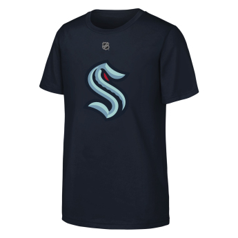 Seattle Kraken детска тениска Matty Beniers #10 NHL Flat Name & Number Short Sleeve Cotton