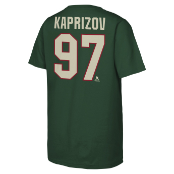 Minnesota Wild детска тениска Kirill Kaprizov #97 NHL Flat Name & Number Short Sleeve Cotton